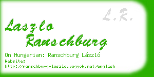 laszlo ranschburg business card